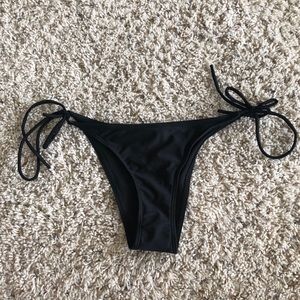 Black ZAFUL String Bikini Bottoms